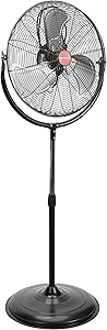 OEMTOOLS 20 Inch High-Velocity Orbital Pedestal, New Model Commercial Fan, 20", Black