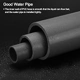 sourcing map 4 Inch PVC Rigid Pipe 96.8mm ID 110mm OD 9" L Light Grey Water view 6