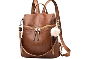 ERFEI Backpack Purse for Women Large Capacity Multipurpose Travel Bag Leather Backpack Shoulder Bag Womens Backpacks