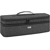 Teamoy Double-Layer Travel Storage Bag Compatible with Revlon One-Step Hair Dryer and Volumizer Hot Air Brush and Attachments, Black(Bag Only)