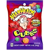 WARHEADS Cubes Sour Sweet Fruity Chewy Candy 5 oz Bag | Soft Bites Offer An Enjoyable Snack Experience For Movie Nights, Gifts, Celebrations, And Everyday Treats