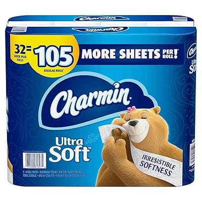 Charmin Ultra Soft 32 Super Plus Rolls=105 Regular Rolls