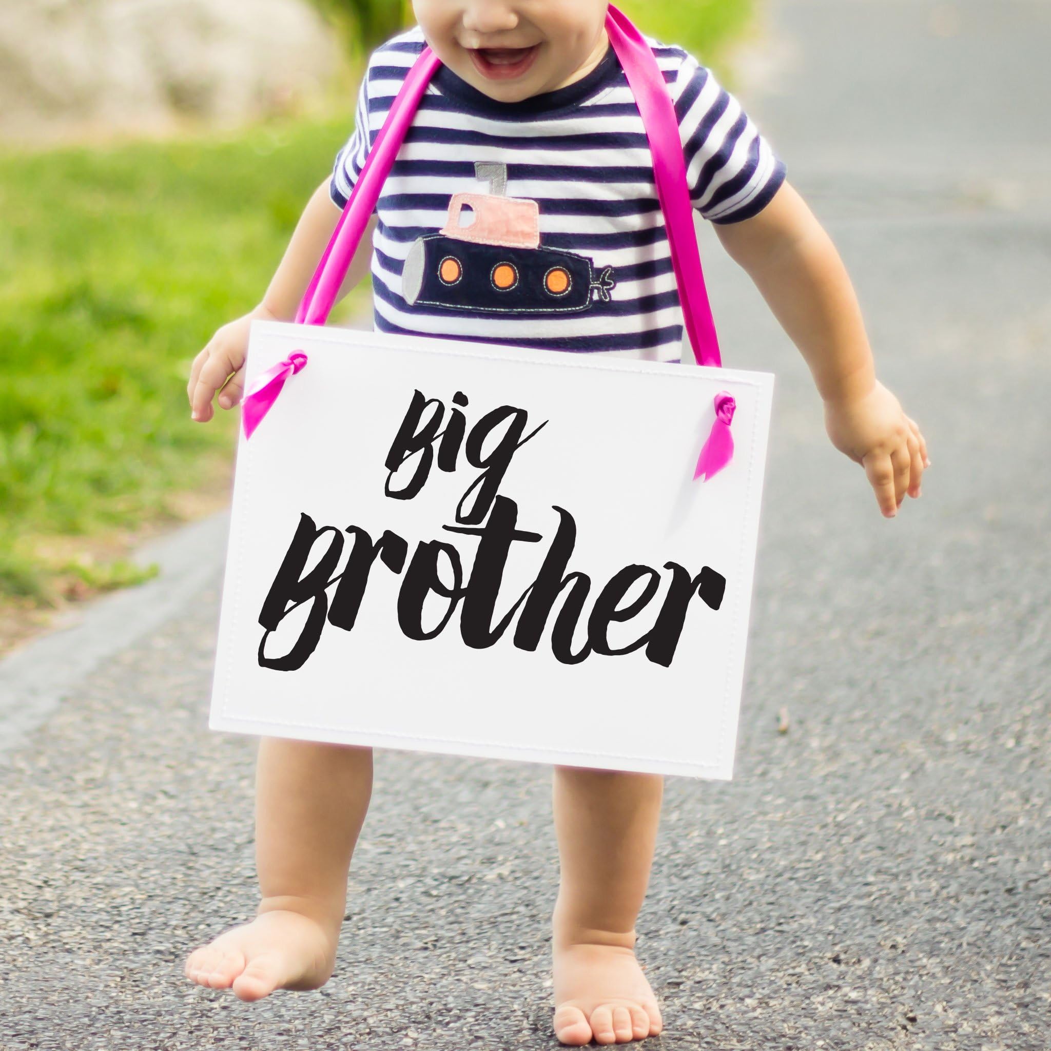 Big Brother Sign Pregnancy Announcement for Older Sibling and New Baby 1196