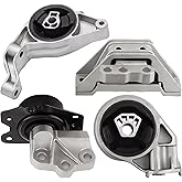Rockplanet Front &amp; Rear Engine Mount Kit Motor Mount | Compatible with 2005-2010 Chevy Cobalt, 2006-2011 Chevy HHR, 2007-2010 Pontiac G5, 2005-2007 Saturn Ion Engine Mount Set