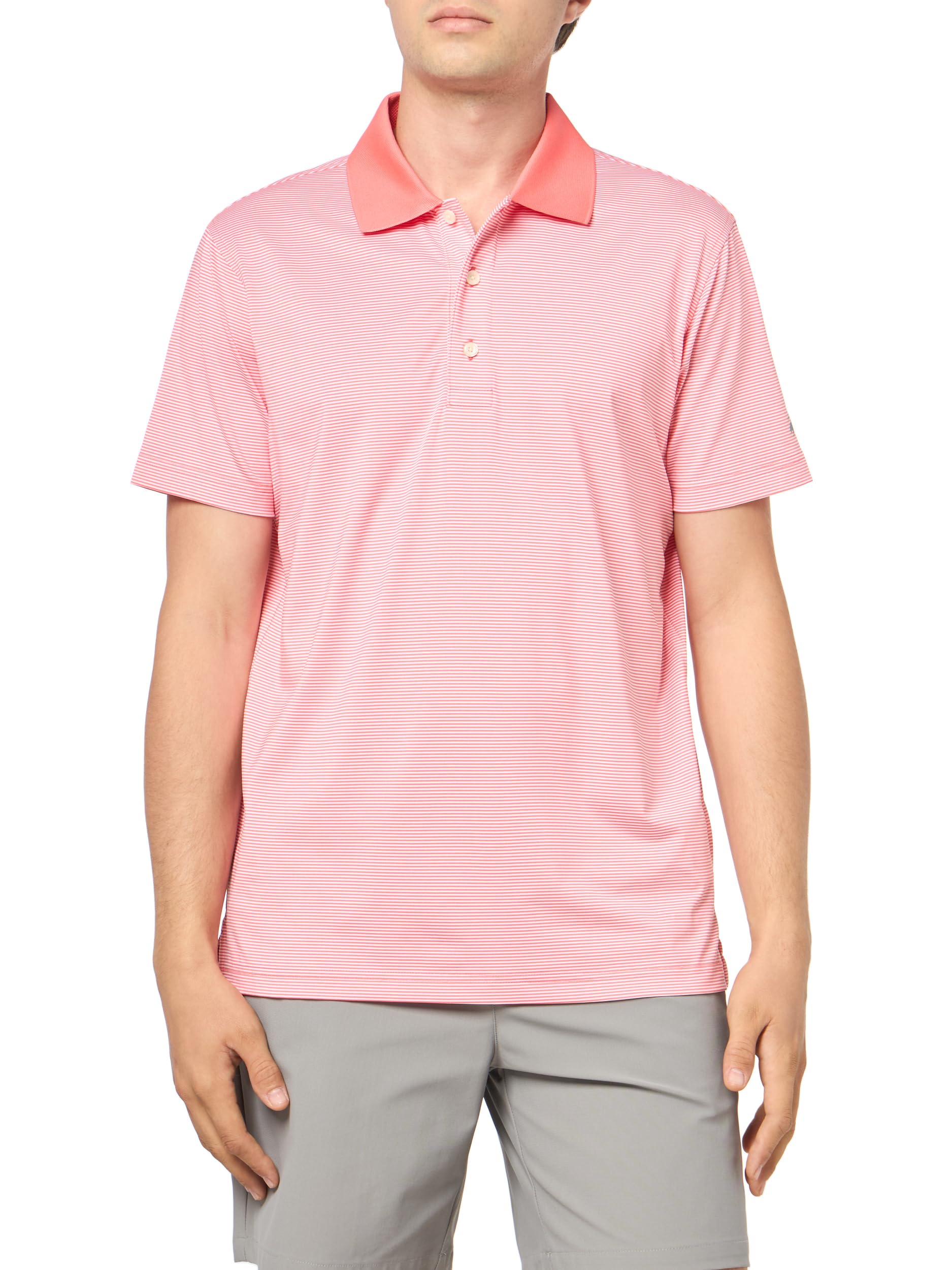 Brooks Brothers KNT PERF Micro STP Polo Orange