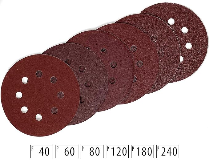 Pack of 60 Extremely Strong Velcro Sanding Discs 40 to 240 Extra with