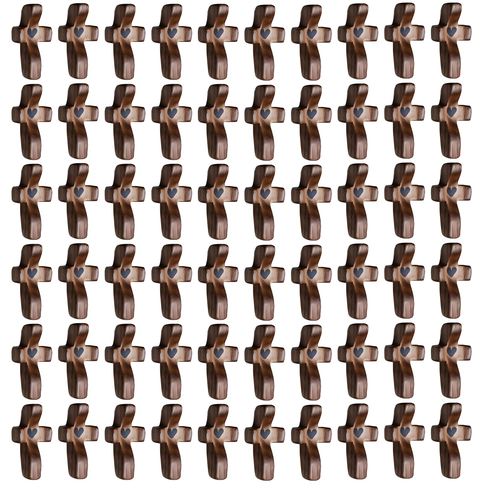 Photo 1 of 100-Pack Wooden Cross Fidget, Handmade Pocket Wood Crosses, Cross My Heart | Encouragement Gift, Relieve Anxiety for Yourself, Inspirational Easter Gift for Christian Faith, Prayer, Christmas Gifts