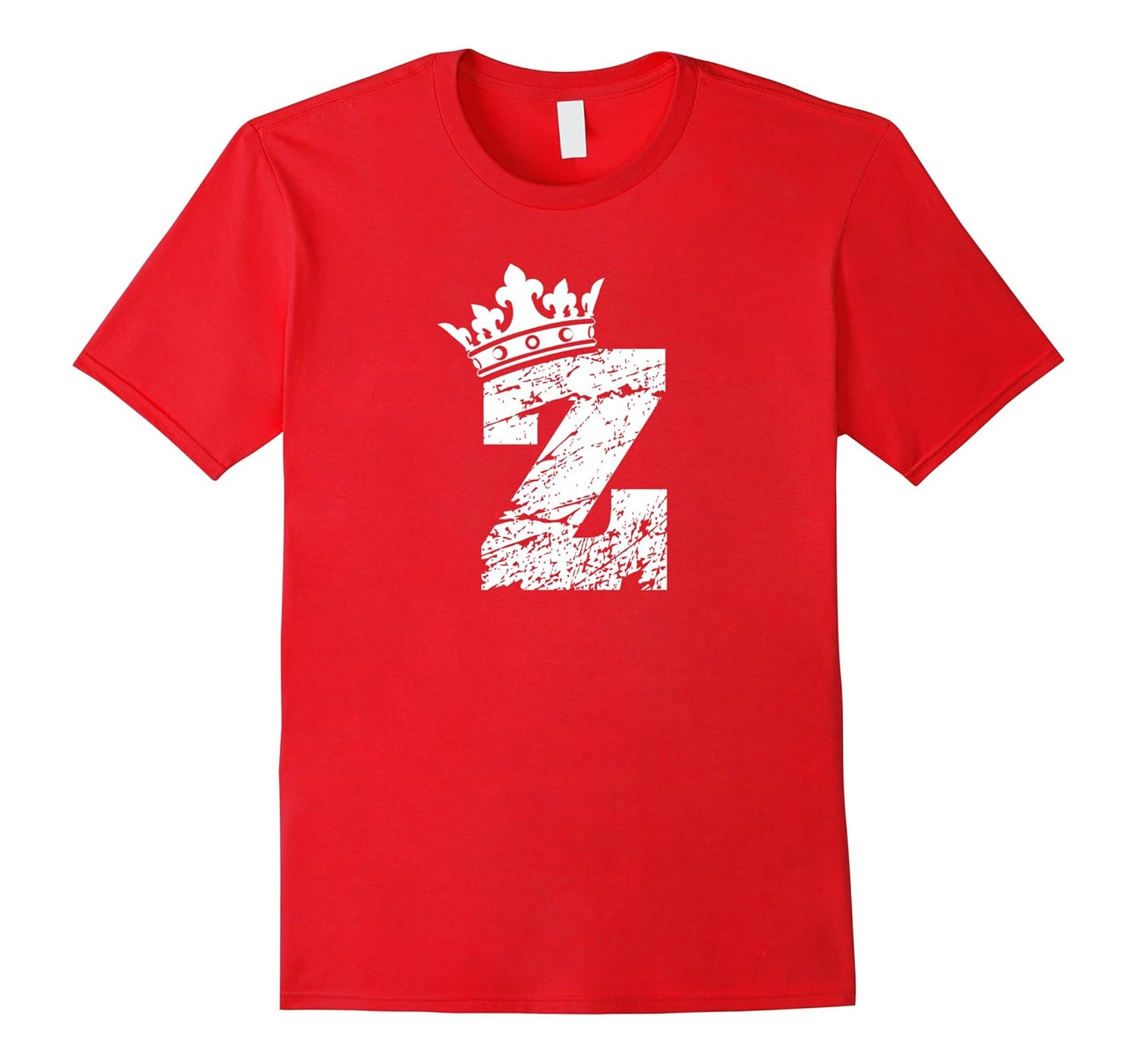 Alphabet T Shirt- Initial Letter Z And King Queen Crown Tee-ANZ