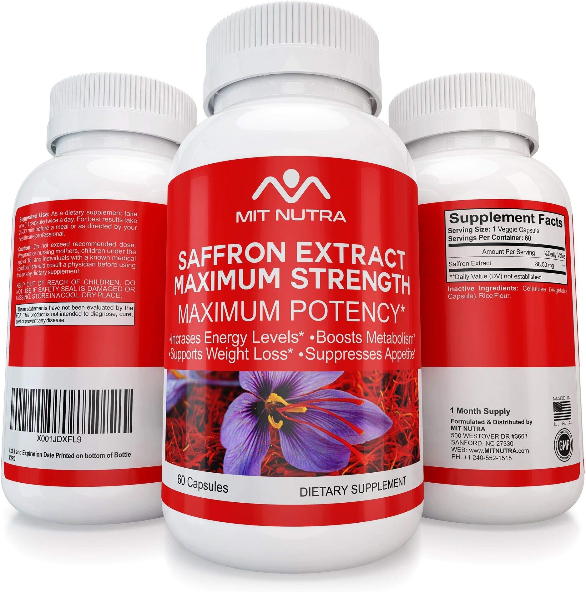 Saffron Extract - Maximum Strength Appetite Suppressant by MIT NUTRA