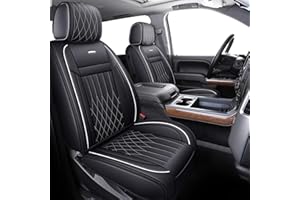Aierxuan Chevrolet Chevy Silverado GMC Sierra Car Seat Covers Full Set with Waterproof Leather, Fit for 2007-2024 1500/2500 HD / 3500 HD Crew,Double,Extended Cab or Pickup Truck