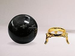 Nuummite Crystal Ball with Stand - 2" Inches