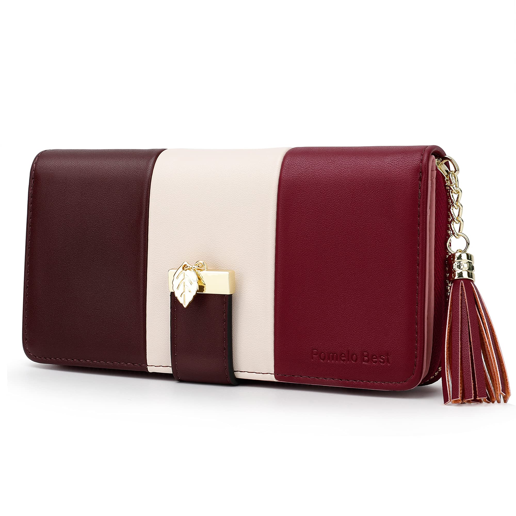 Pomelo Best Women Wallets RFID Ladies Purses with Multiple Card Slots and Roomy Compartment