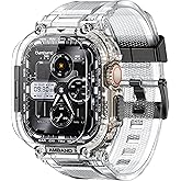 amBand M1 Sport Case Band for Apple Watch Ultra 3/2/1 & SE 3/2/1 & Series 11 10 9 8 7 6 5 4 3 49mm 46mm 45mm 44mm 42mm 41mm 40mm 38mm, Shockproof & Scratch Resistant Rugged Bumper for Men