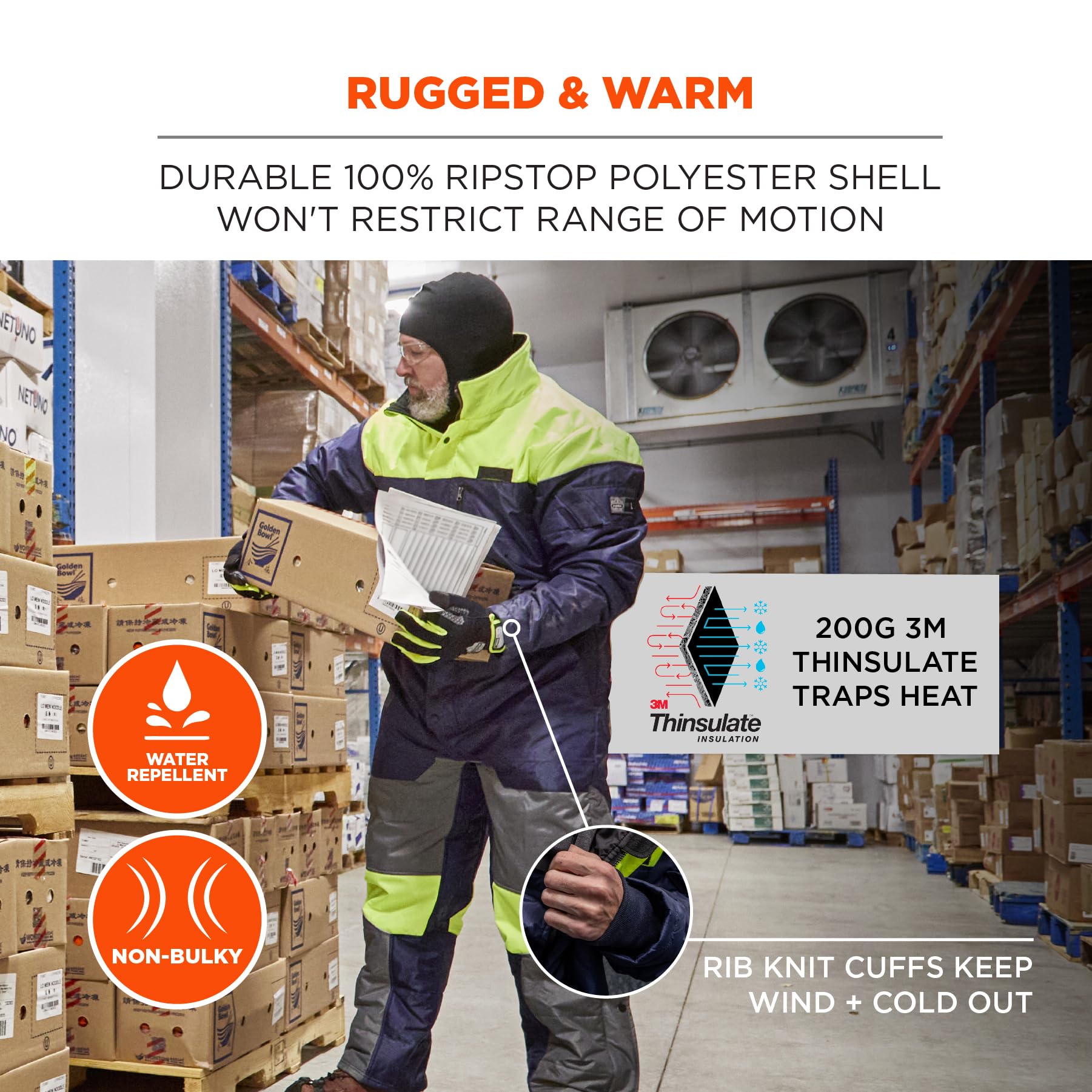 Ergodyne unisex-adult Insulated Freezer Coveralls