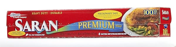 SARAN PREMIUM PLASTIC WRAP, 100 SQ FT