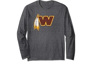 BREAKINGT Washington Football Feather - Washington D.C. Football Long Sleeve T-Shirt