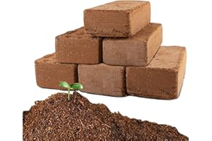 ANOTHERA Coco Coir Brick for Plants-6 Pack Premium Coconut Bricks, 100% Organic Peat Moss, Fiber Coconut Husk for Planting, Gardening, Potting Soil Substrate