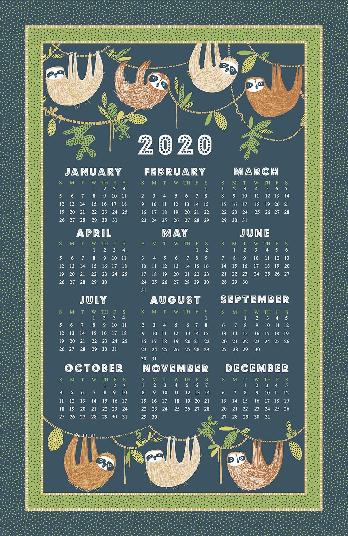 Ulster Weavers Cotton Tea Towel, 100%, Green, One Size