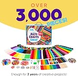 Blue Squid Arts & Crafts Chest Deluxe Kit 3000+ Pieces 2 Drawers 18 Compartments view 5