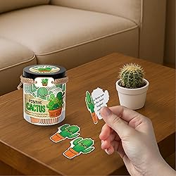Positive Cactus Jar with 60 Daily Affirmation
