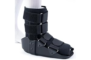 kefit Short Cam Walking Boot, Orthopedic Boot for Ankle Sprain, Foot Injury, Medium, Black