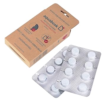 aquabook® – Reinigungstabletten für Flaschen, Bottle Cleaning Tabs, Flaschenreiniger, Thermoskannenreiniger, Reinigungstabs, 