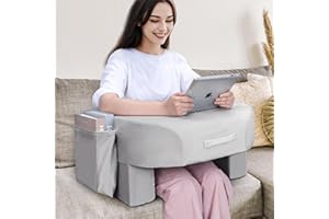 DREAMANIA Soft Reading Pillow - Arm Rest Lap Desk Pillow for Adult - Premium Foam Bed Rest Pillow for Reading Working Playing