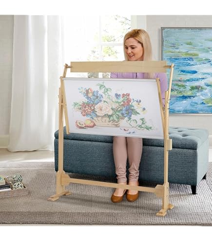 Amazon.com: Adjustable Embroidery Hoop Stand - Cross Stitch Floor