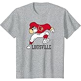 Kids Louisville Cardinals Kids Football Player Gray T-Shirt