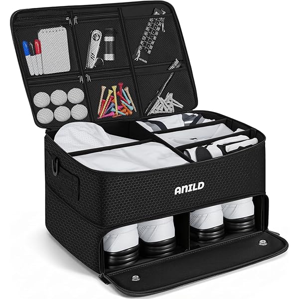 Amazon.com: ZEEMO Golf Trunk Organizer, 2 Layer Car Locker with