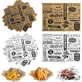 300 PCS Deli Paper Sheets 8 x 10 Inch Greaseproof Deli Wrapping Sheets | Basket Liners for Parties, Picnics, BBQs, Restaurants, Festivals, Sandwiches, Burgers, Fries