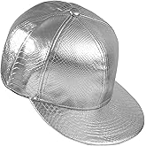 Eigso Unisex Metallic Baseball Caps for Men Women Snapback Hip Hop Flat Brim Baseball Hats for Man Woman Adjustable