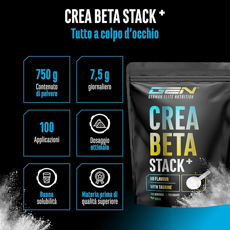 Creatin Beta Alanin Stack - 750 g Polvere