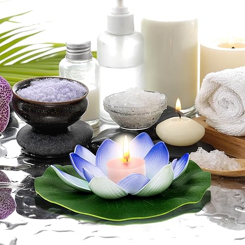 MAKUMARI Lotus Floating Lanterns - Set of 10 Beautiful Large 7