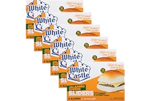 White Castle Jalapeno Cheeseburgers with Grilled Onions on Our Signature Bun - 16g of Protein Per Serving - Ready Set Gourmet Donate a Meal Program - 6 Pack (11oz Each)