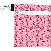 AMBOJ Golf Tee Pouch with Zipper and Metal Clip, Portable Golf Accessory Bag for Tees, Balls, Markers and Small Valuables, Golf Ball Pouch for Men Women