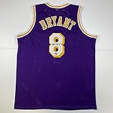 Facsimile Autographed Kobe Bryant #8 Los Angeles LA Purple Reprint Laser Auto Basketball Jersey Size Men's XL