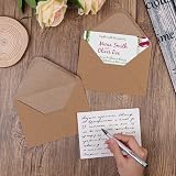 C6 Kraft Envelopes 114x162mm Pack of 50 Self Seal Brown Invitations Weddings view 6