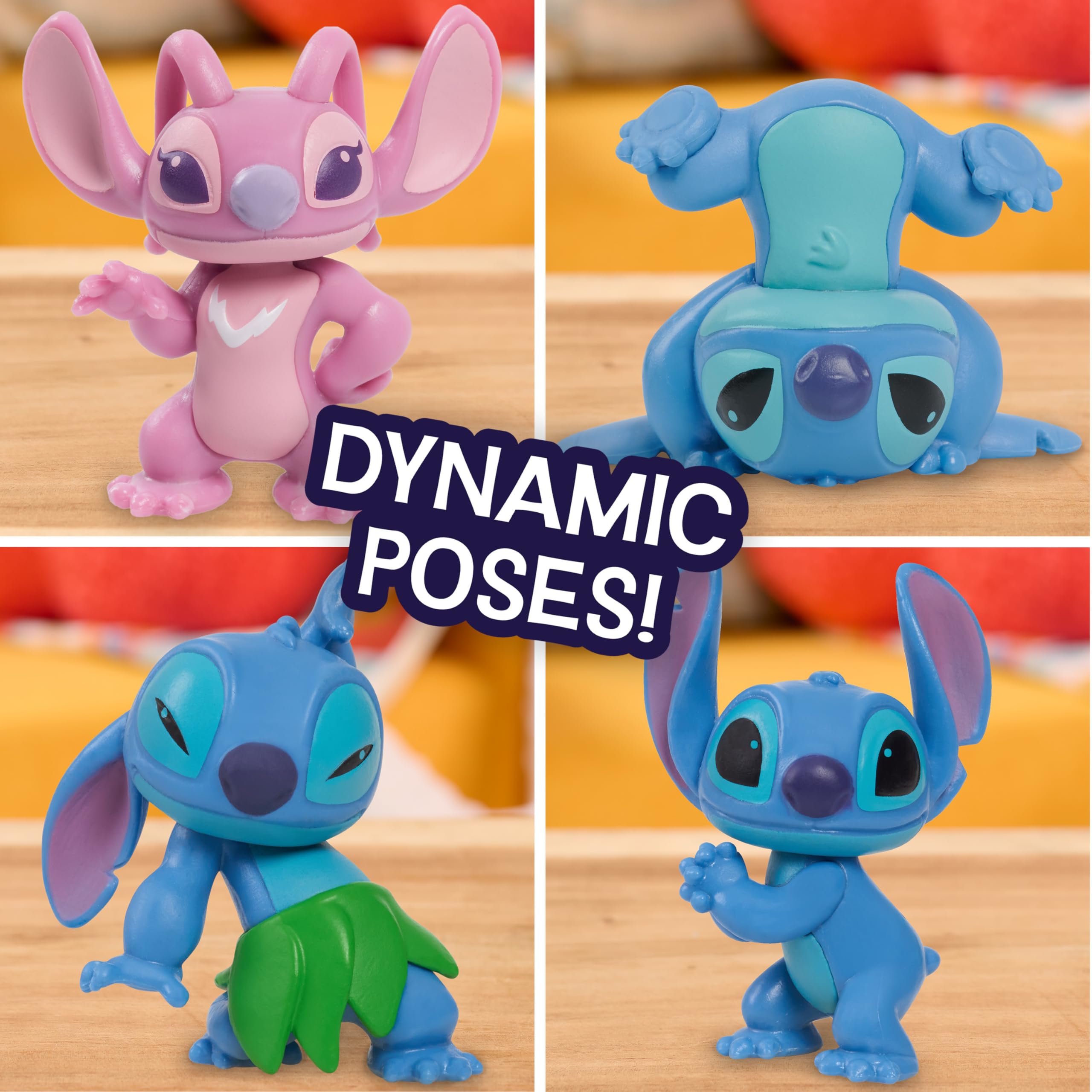Just Play Disney Stitch Collectible Figure Set with Accessories, 11-Pieces, 2-inch Figurines, Collectible Toys, Home Decoration, Kids Toys for Ages 3 Up