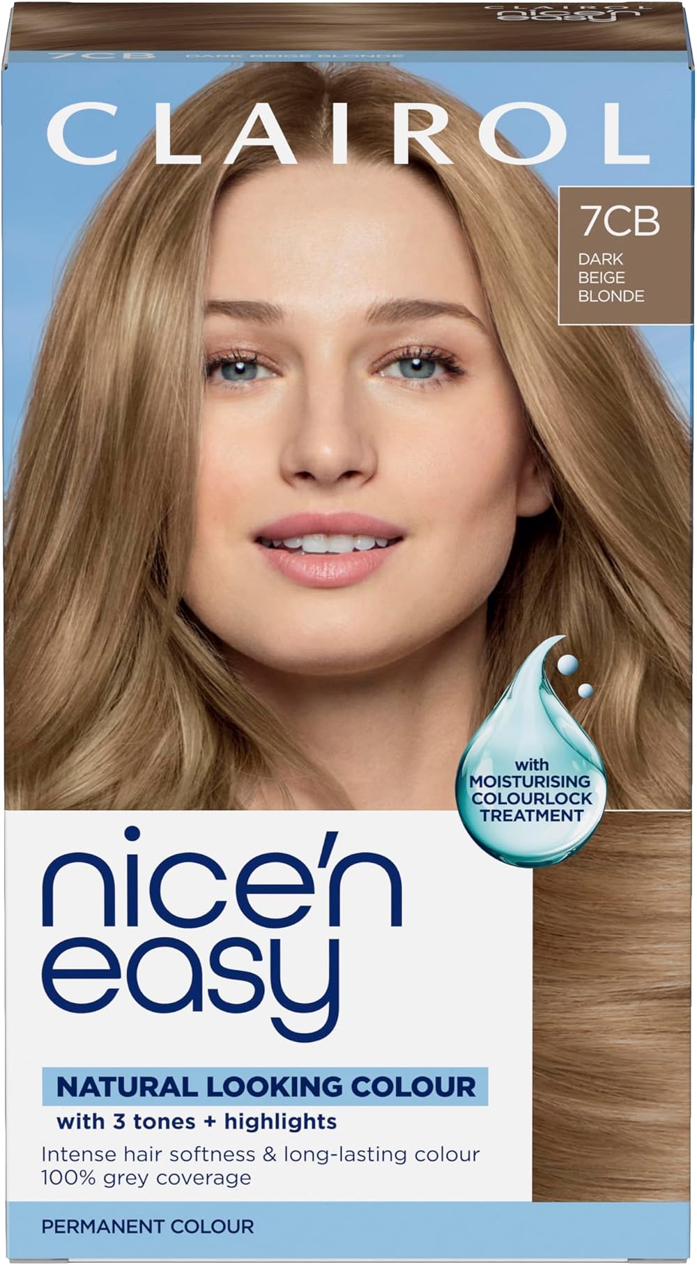 Clairol Nice'n Easy Crème 7CB Cool Beige Blonde Oil Infused Dye