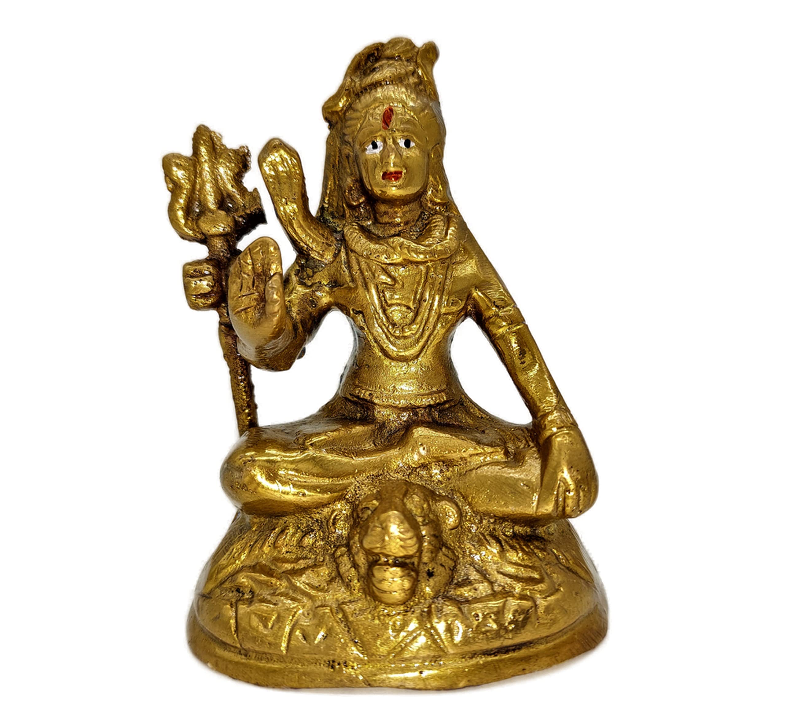 AB India Crafts Shiva Hindu God of Creation Brass Figurine 10 x 7 x 5 cm 500 g