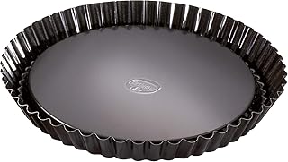 Dr. Oetker Obstkuchenform Ø 28 cm, Backform für Obsttorten, runde Kuchenform aus Stahl mit Antihaftbeschichtung (Farbe: schwarz), Menge: 1 Stück