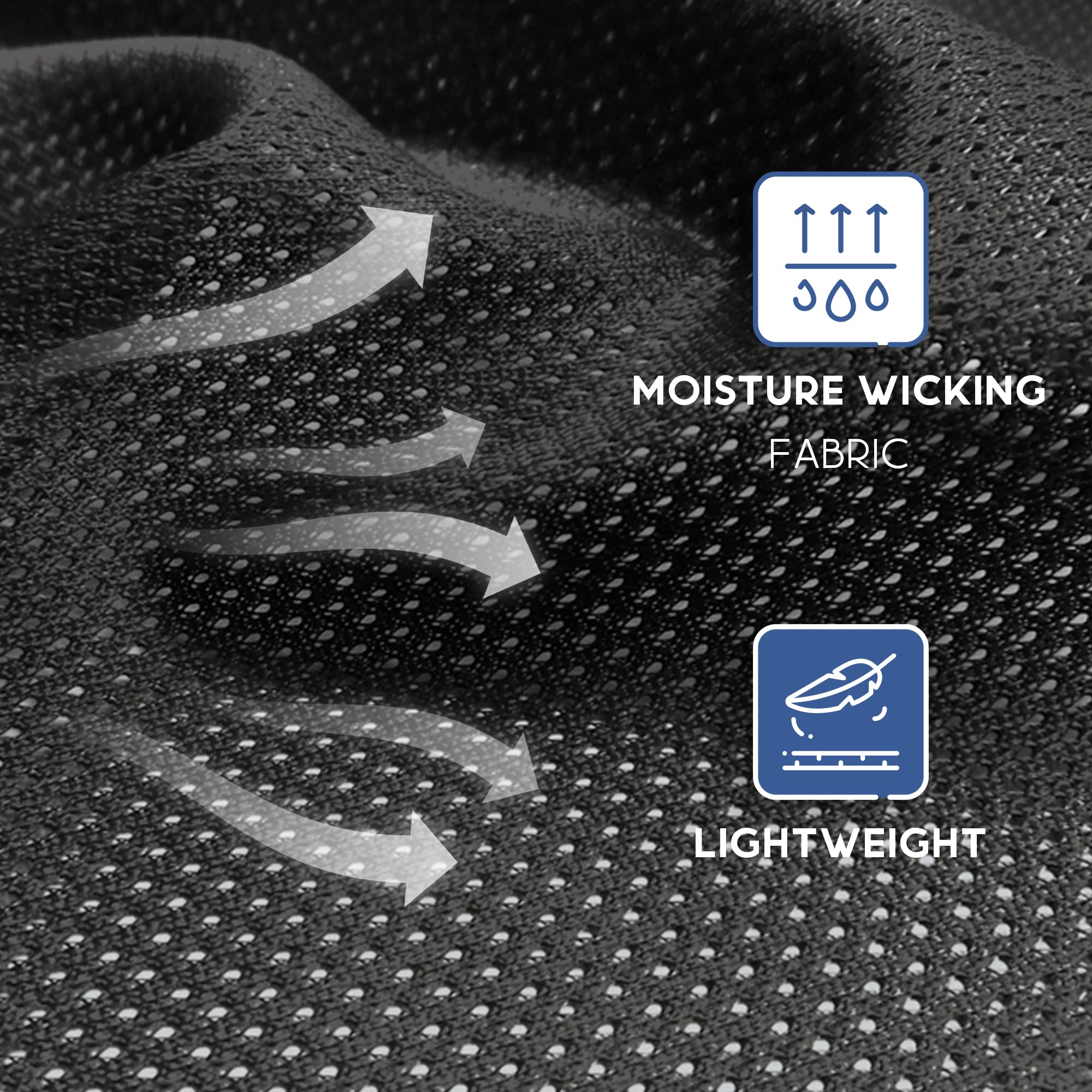 Pico Textiles 1 Yard - Black Polyester Micro Mesh Jersey Fabric - Sold by The Yard - 60