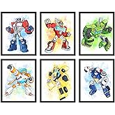 Transformers Prints - Set of 6 Wall Art Decor (8 inches x 10 inches) Photos