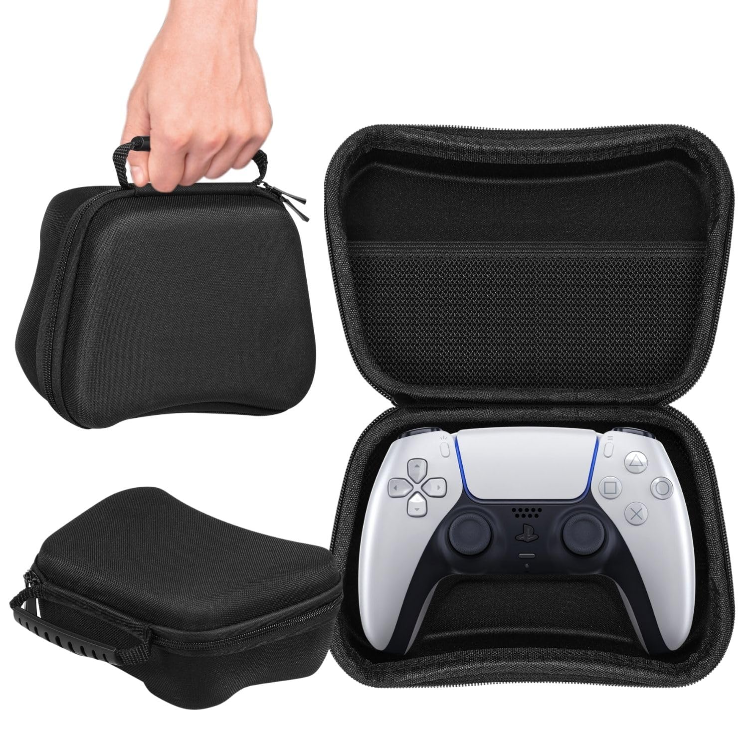 TNP Carrying Travel Storage Case for PS5 Controller, PS4 Controller, Xbox Series X / S / Xbox One Controller, Nintendo Switch Pro Controller Holder Hard Shell Protective Cover EVA Accessories Pocket
