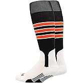 MadSportsStuff 3-Stripe Baseball & Softball Stirrup Socks | Youth & Adult Over Calf Team Performance Socks