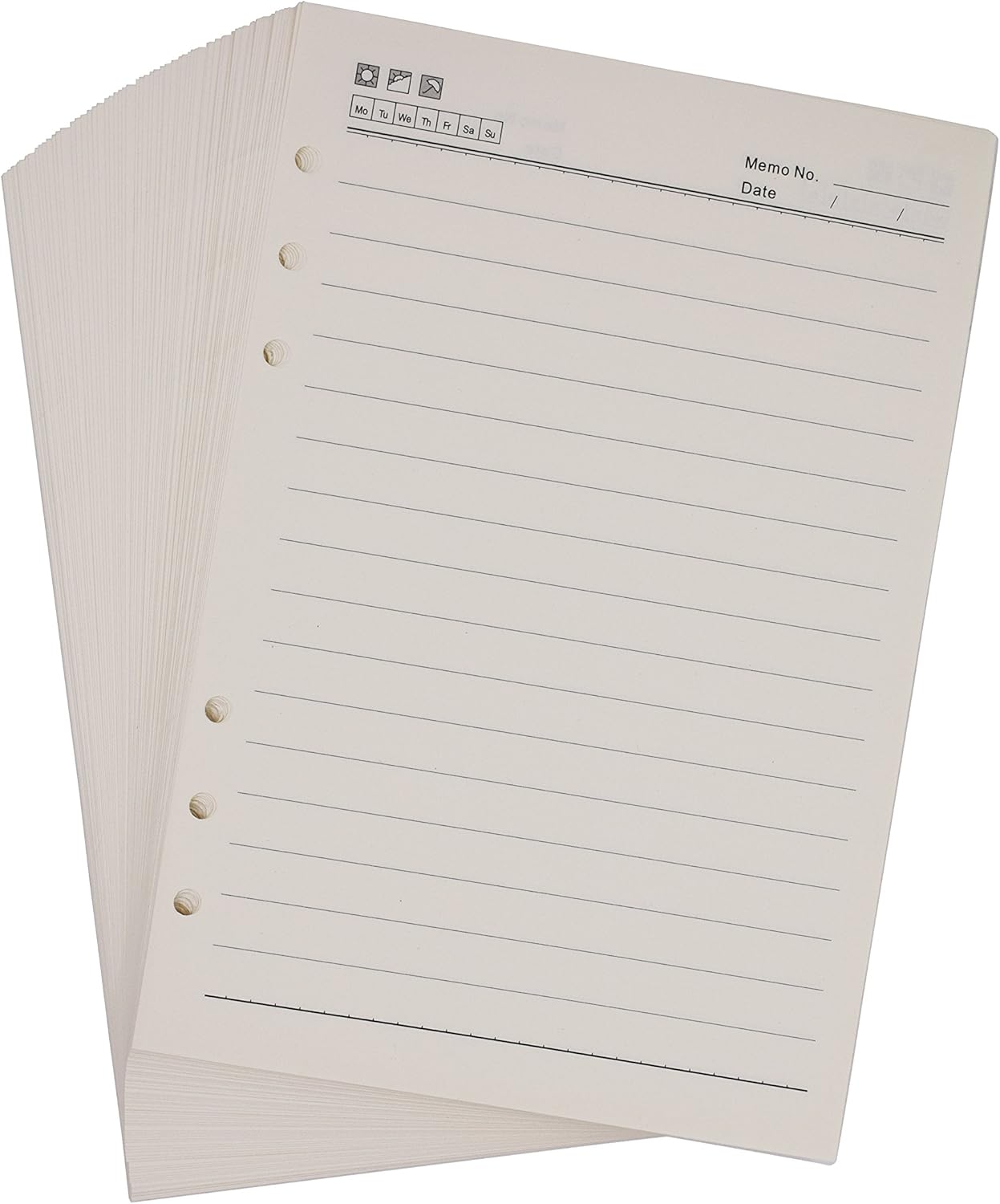 SAYEEC A5 6Ring Binder Planner Refill Paper for Journals Notebooks