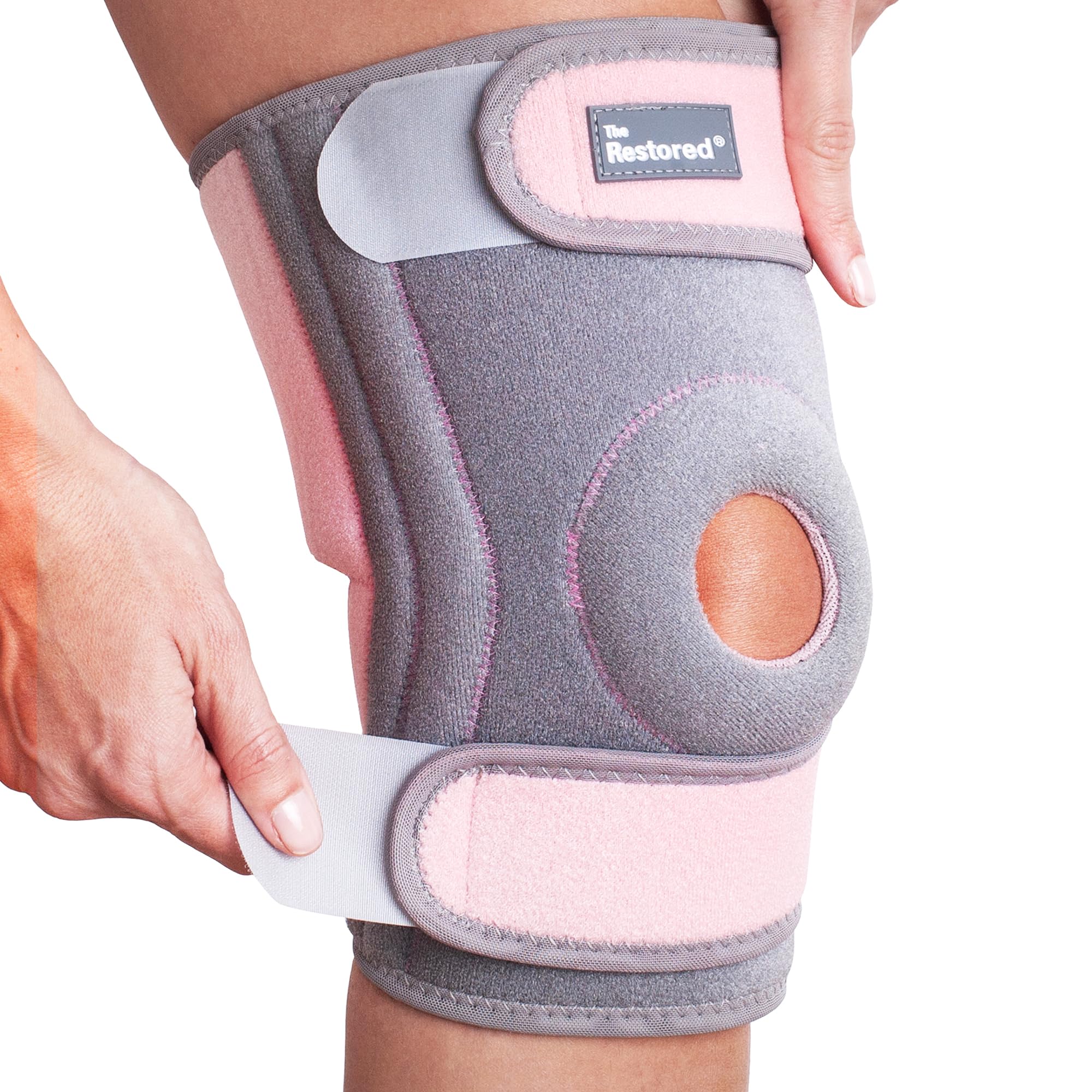 The Restored ContourFIT Knee Brace for Men and Women – Adjustable Knee Support for Running, Walking, and Joint Pain Relief – Breathable Neoprene Knee Brace for Arthritis, Meniscus, and ACL Support