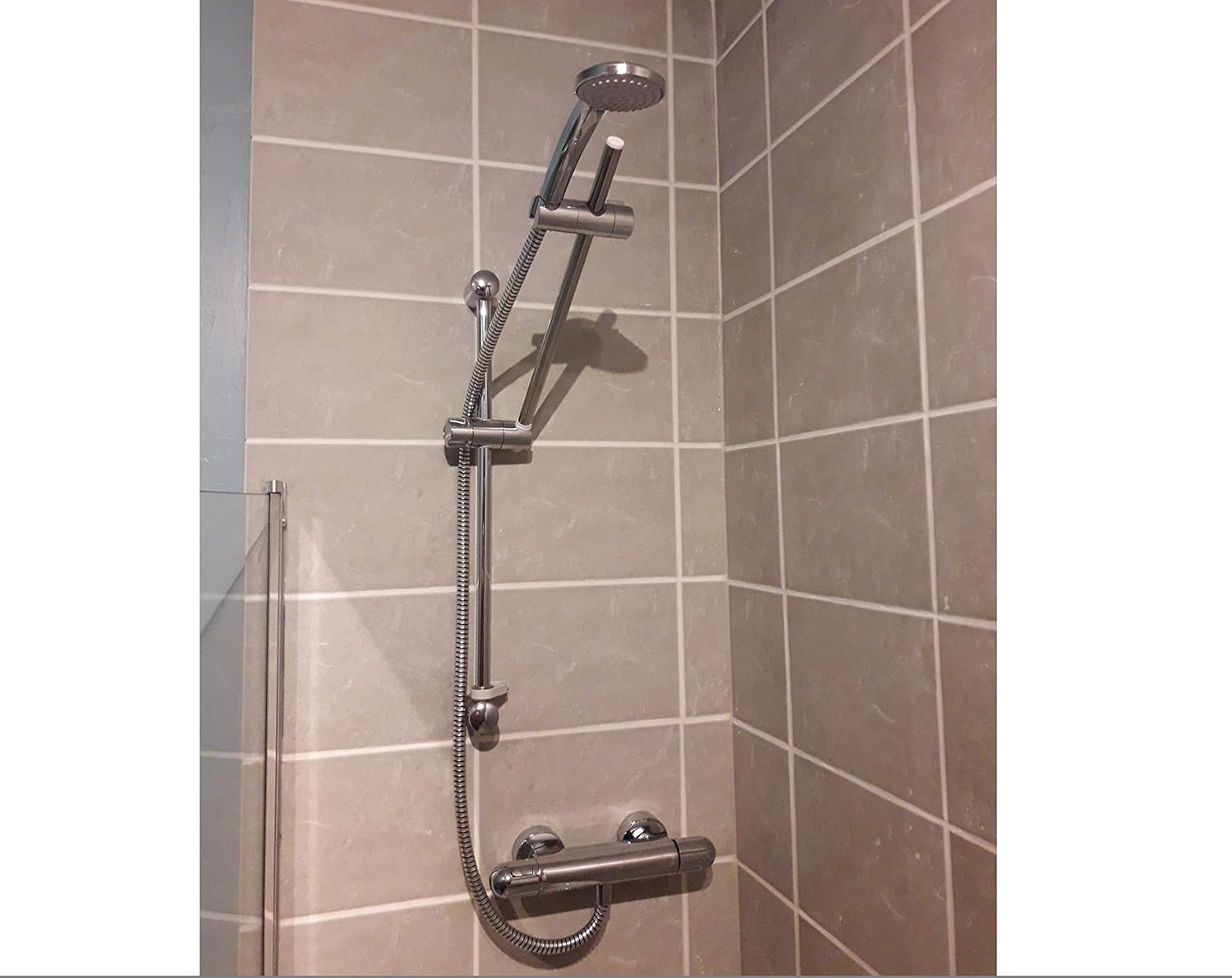 RinserPro Shower Head Extender And Universal Riser Rail Bracket Kit