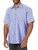 Red Kap Mens Industrial Shirt, Regular Fit, Short